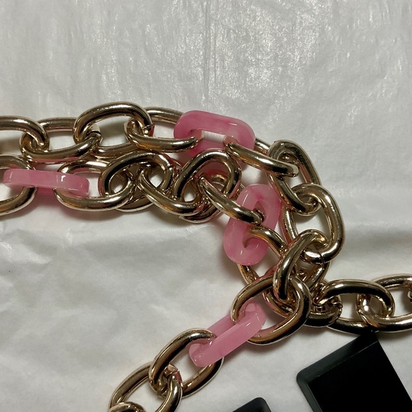 Kate Spade Chain Link Belt - Gold/Pink - NWT - Picture 12 of 15